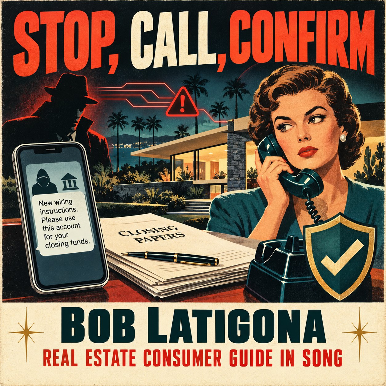 Cover art for Stop, Call, Confirm by Bob Latigona